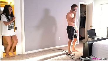 My busty stepdaughter stands nude ifo me